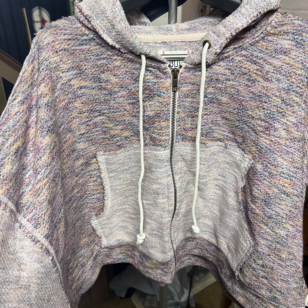 Urban Outfitter’s BDG Multicolor Cropped Hoodie with Drawstring New with tags